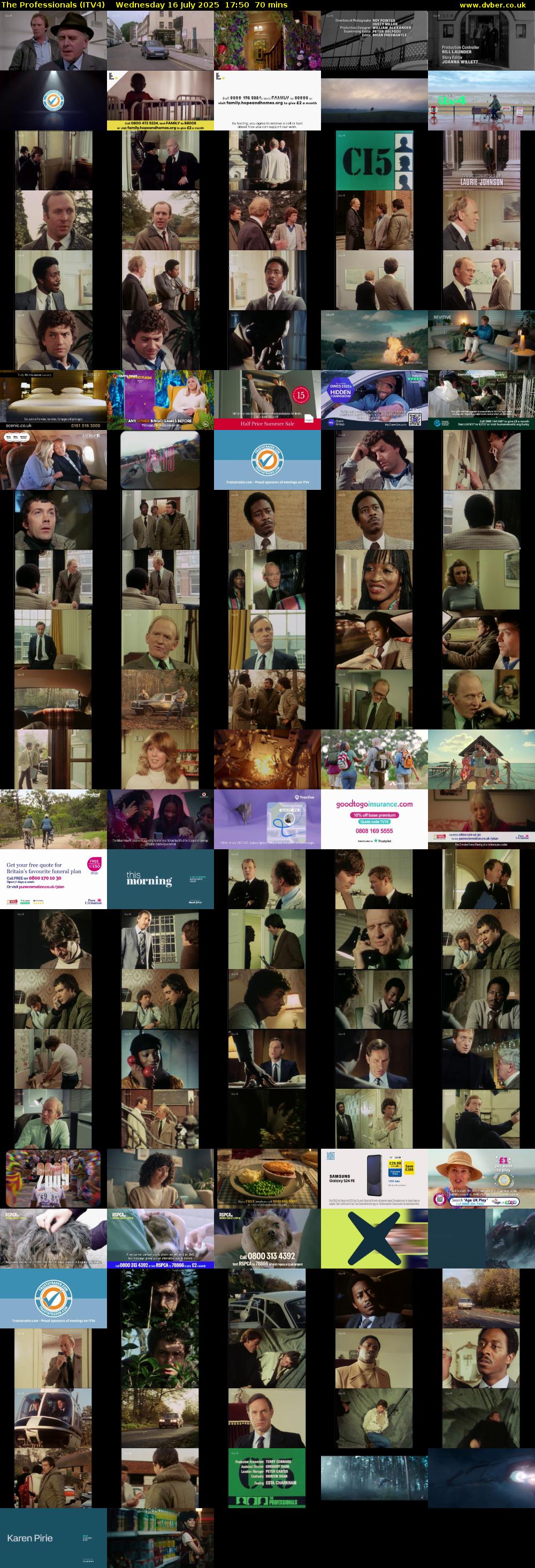 The Professionals (ITV4) Wednesday 16 July 2025 17:50 - 19:00