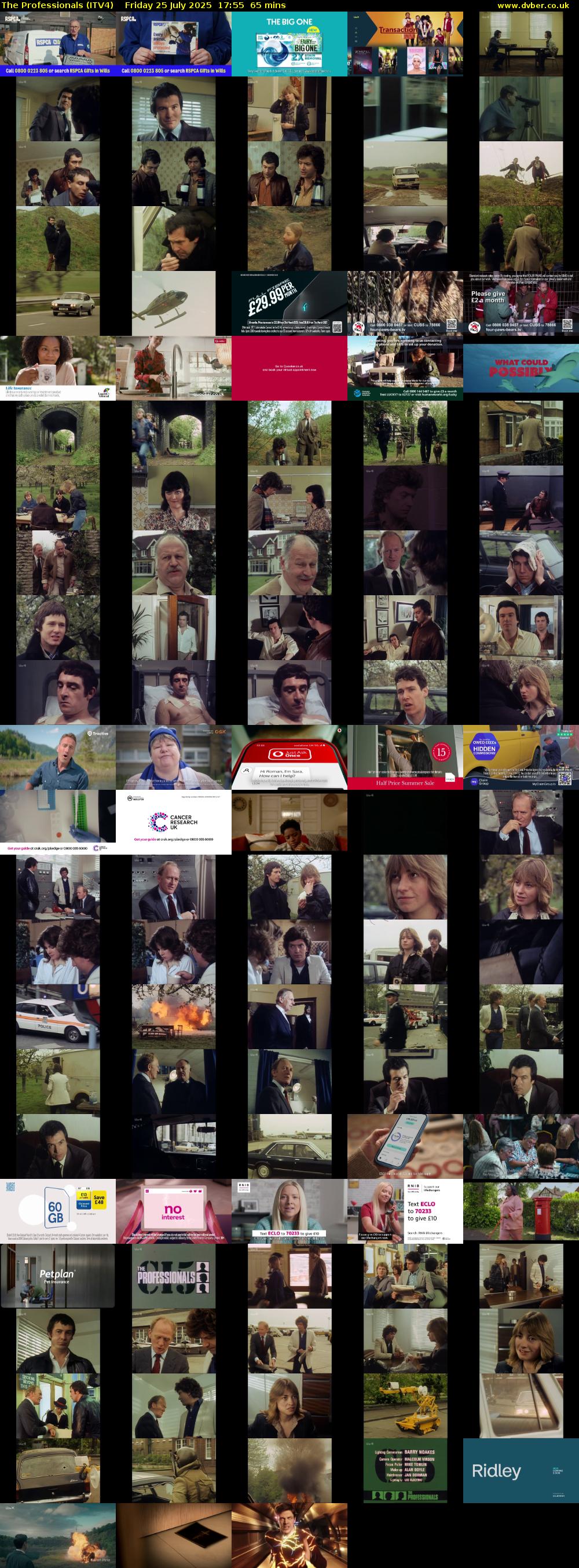 The Professionals (ITV4) Friday 25 July 2025 17:55 - 19:00