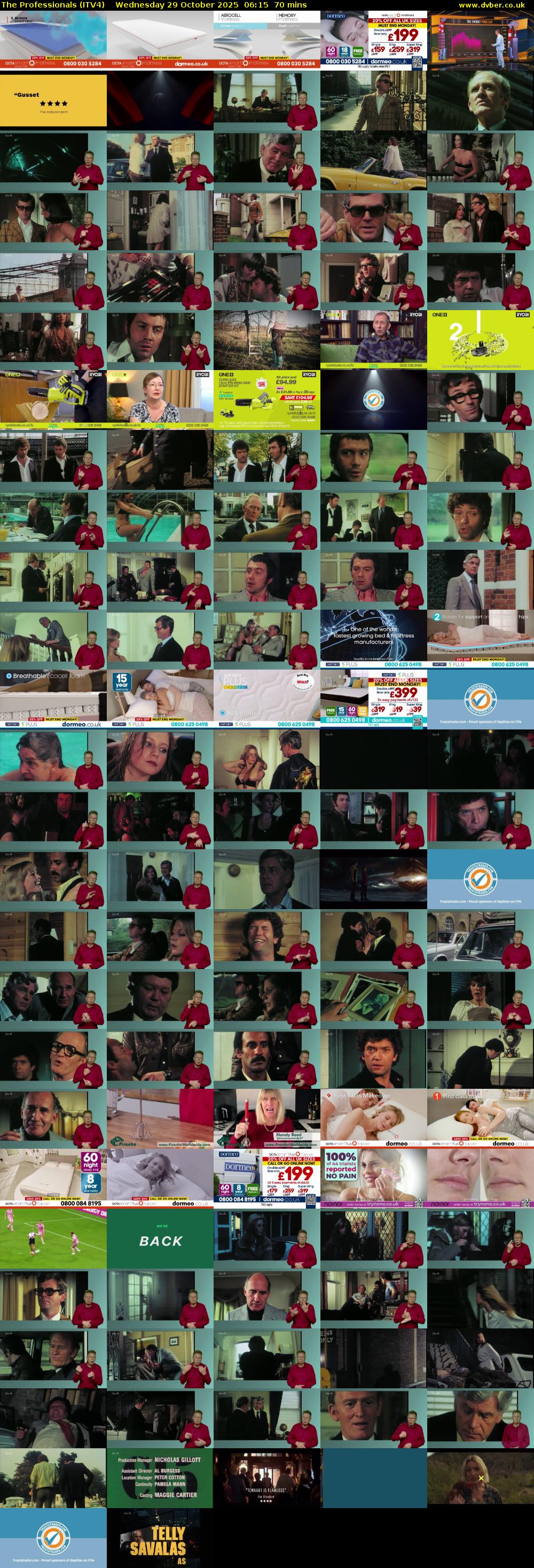 The Professionals (ITV4) Wednesday 29 October 2025 06:15 - 07:25