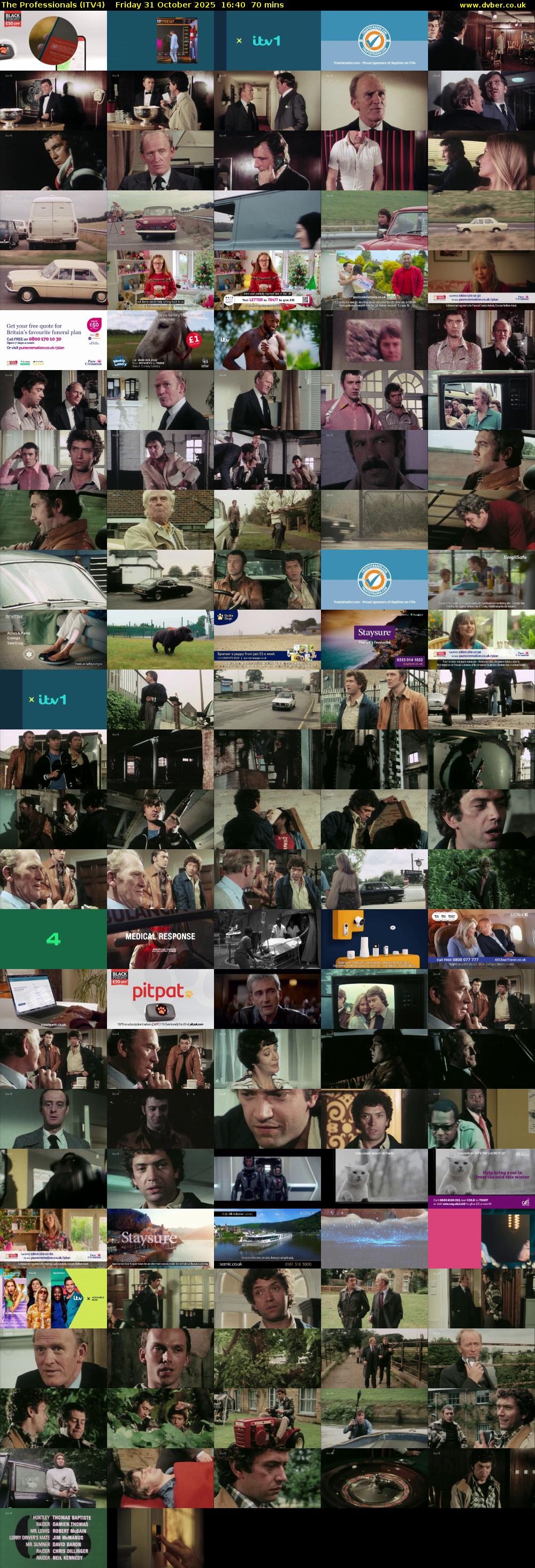 The Professionals (ITV4) Friday 31 October 2025 16:40 - 17:50