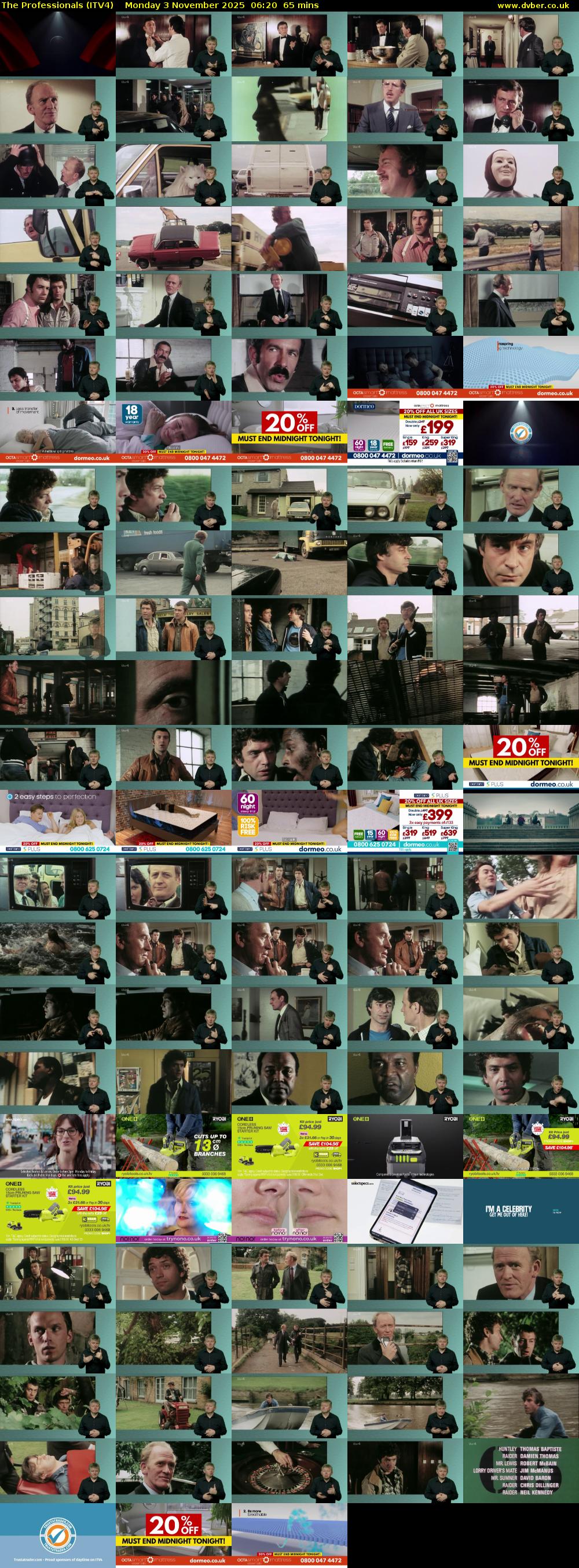 The Professionals (ITV4) Monday 3 November 2025 06:20 - 07:25