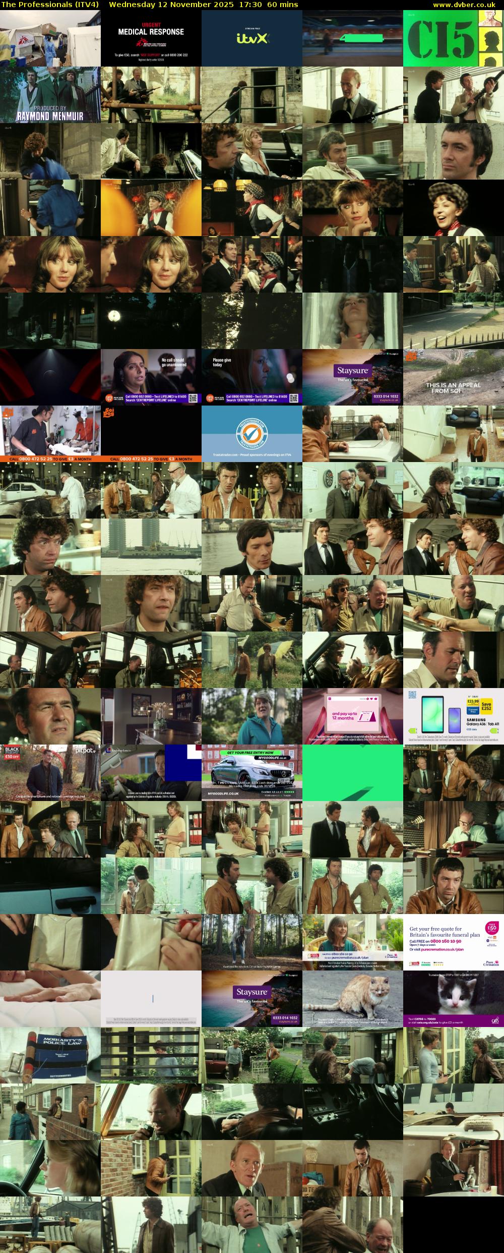 The Professionals (ITV4) Wednesday 12 November 2025 17:30 - 18:30