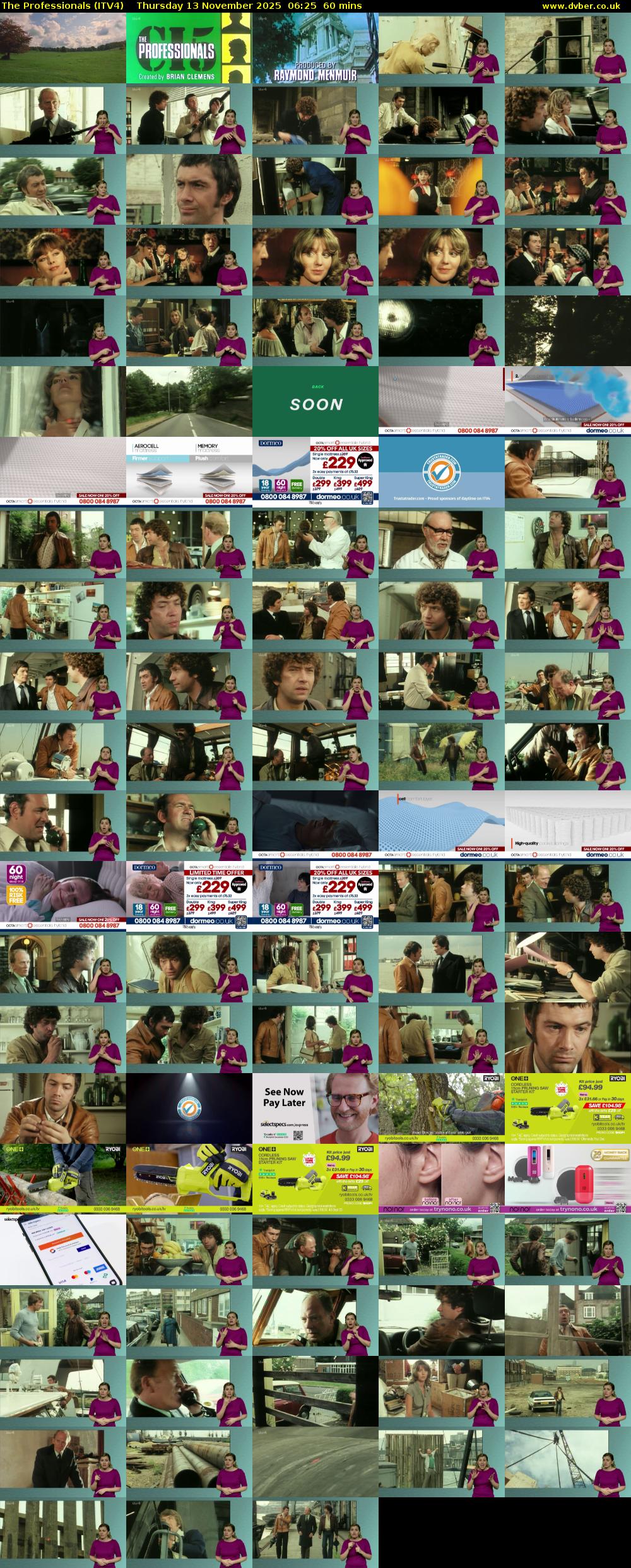 The Professionals (ITV4) Thursday 13 November 2025 06:25 - 07:25