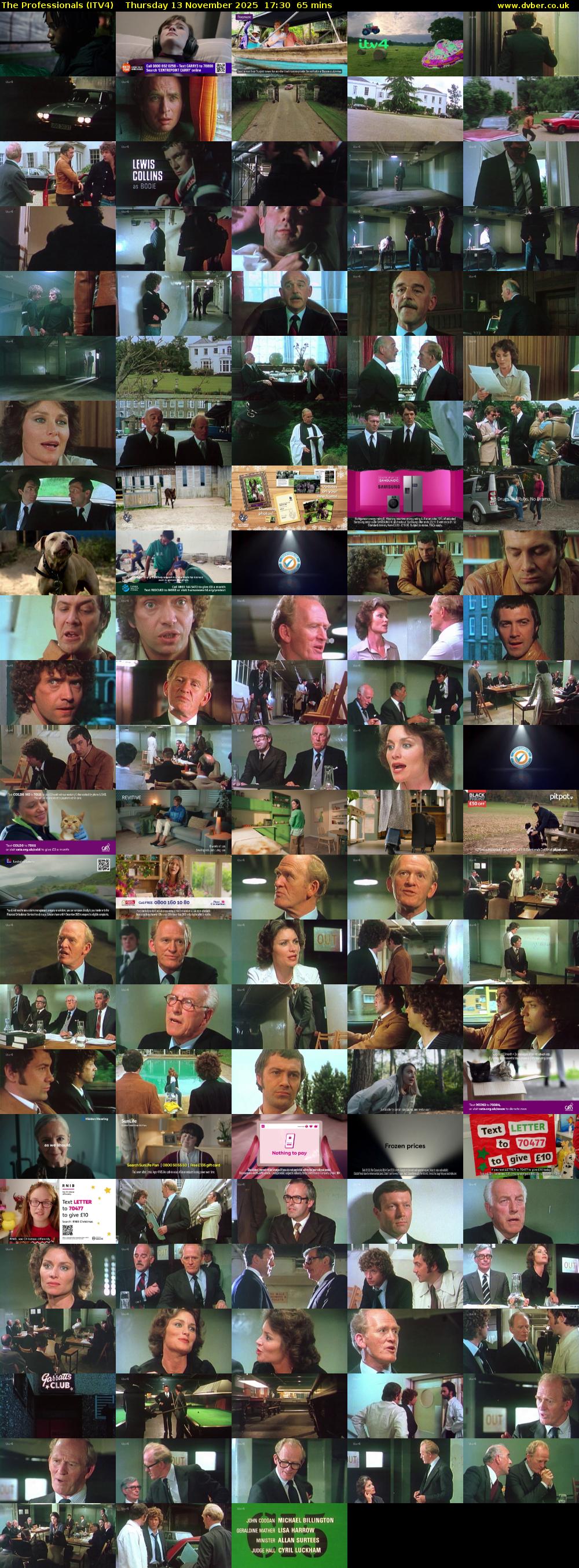 The Professionals (ITV4) Thursday 13 November 2025 17:30 - 18:35