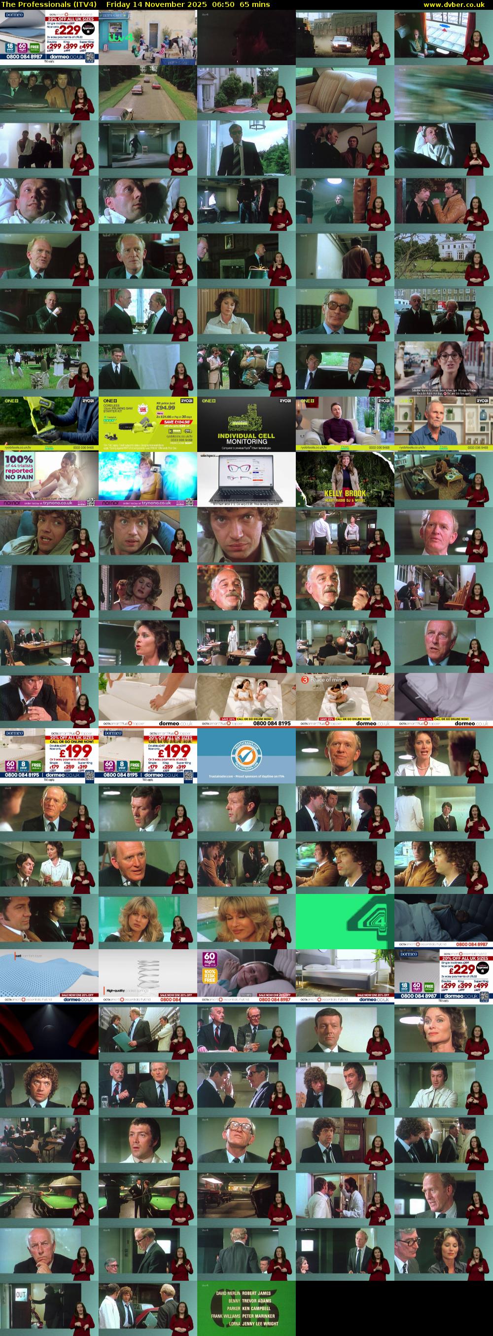 The Professionals (ITV4) Friday 14 November 2025 06:50 - 07:55
