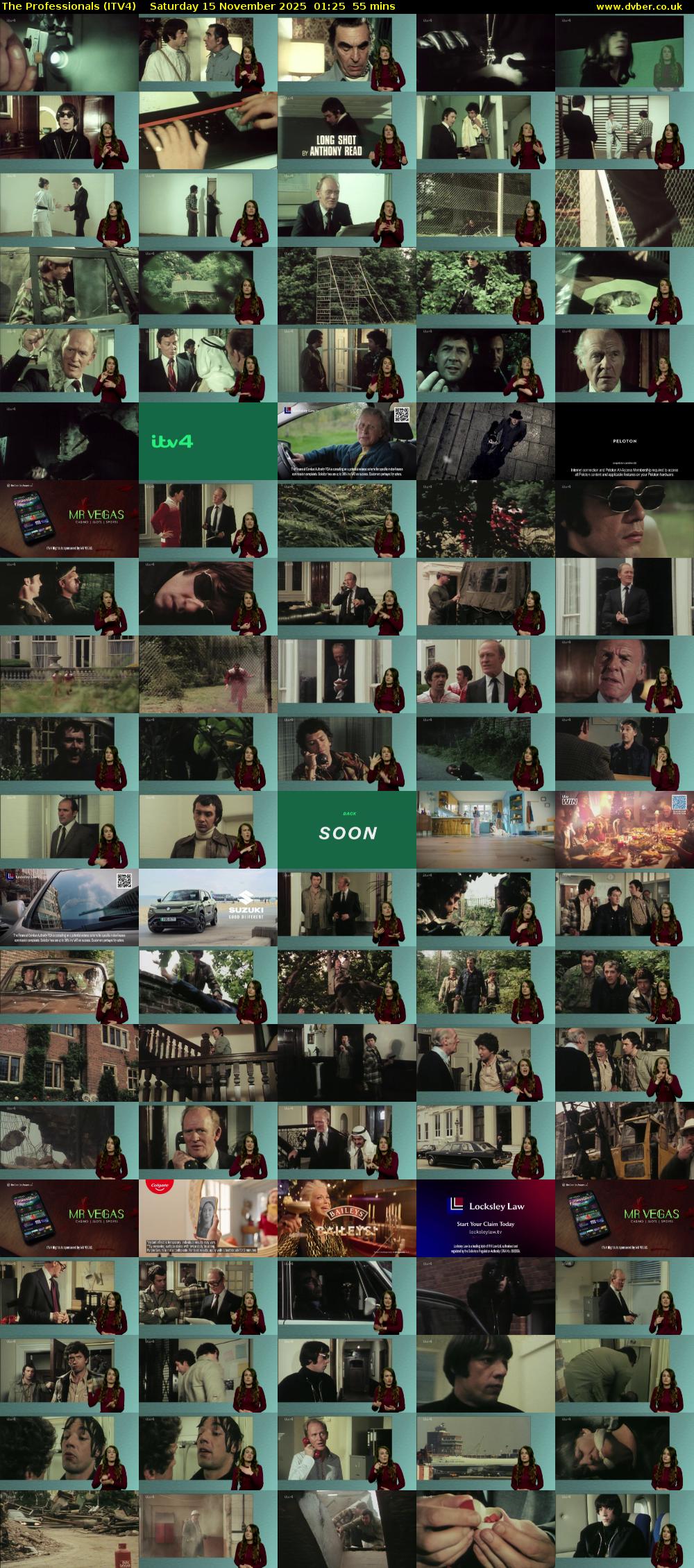 The Professionals (ITV4) Saturday 15 November 2025 01:25 - 02:20