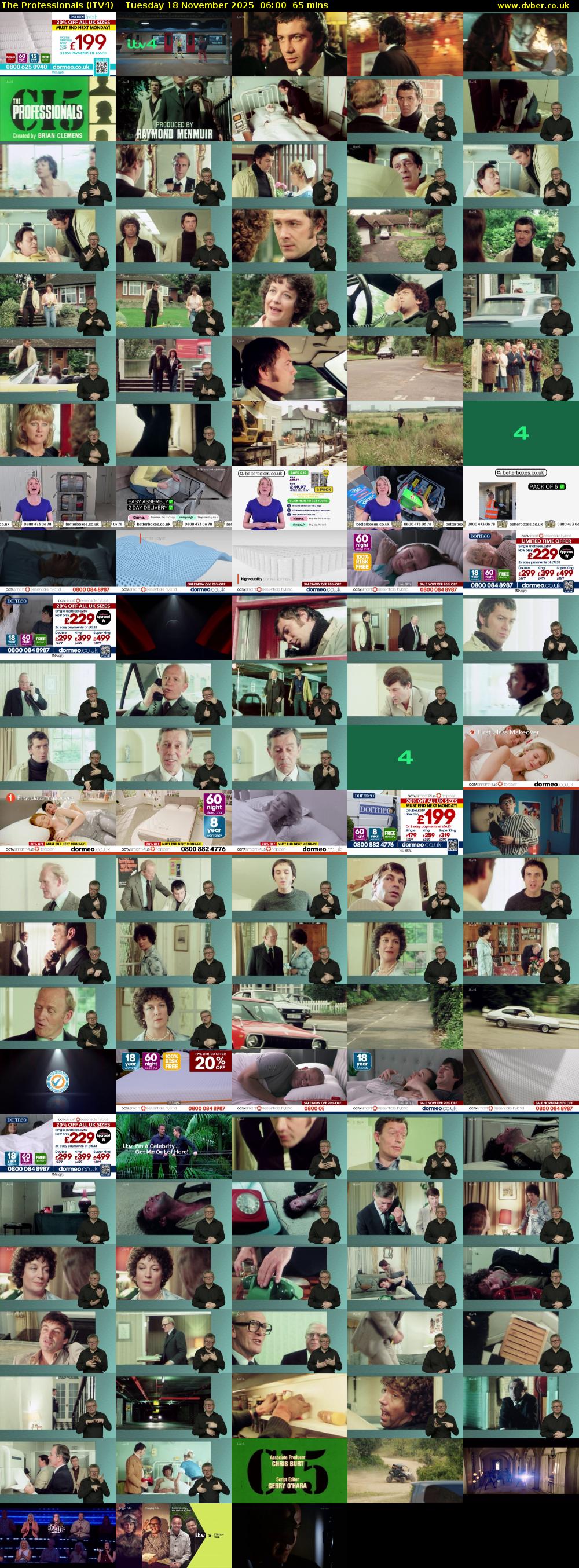 The Professionals (ITV4) Tuesday 18 November 2025 06:00 - 07:05