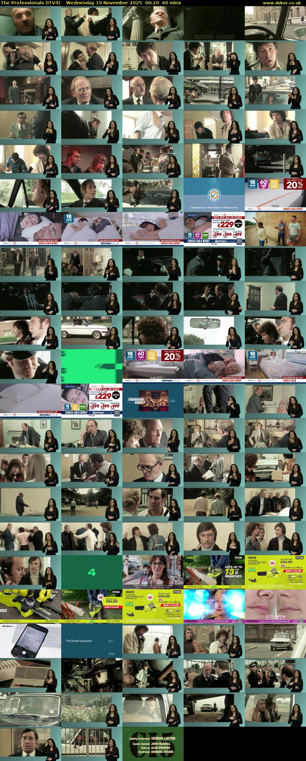 The Professionals (ITV4) Wednesday 19 November 2025 06:20 - 07:20