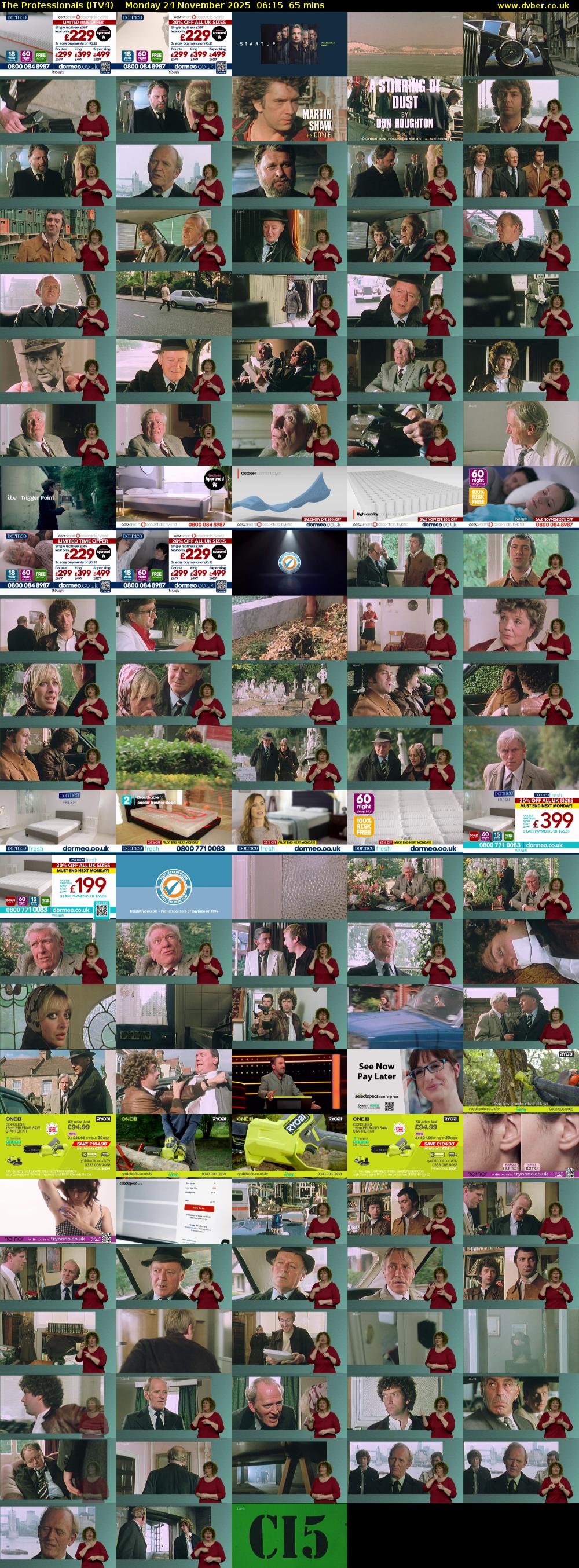 The Professionals (ITV4) Monday 24 November 2025 06:15 - 07:20