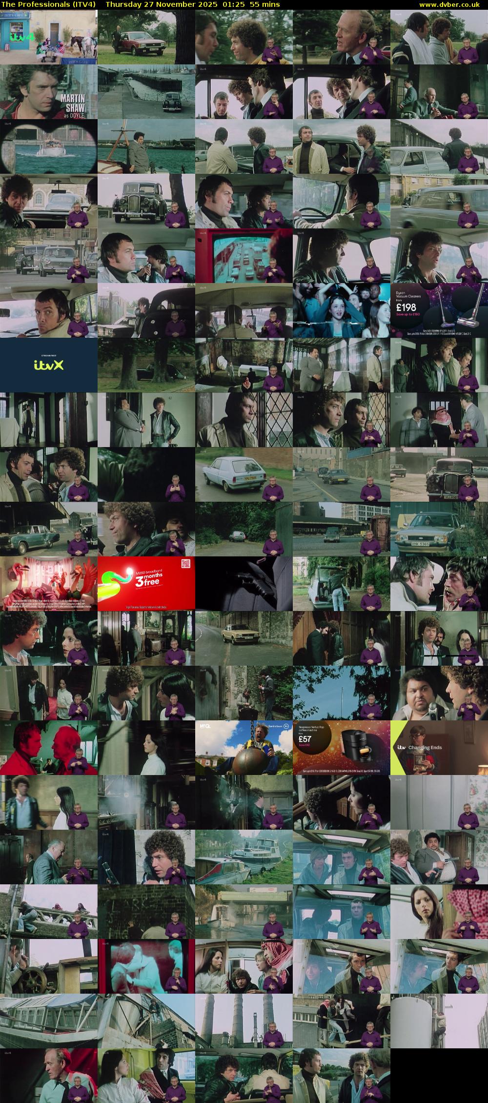 The Professionals (ITV4) Thursday 27 November 2025 01:25 - 02:20