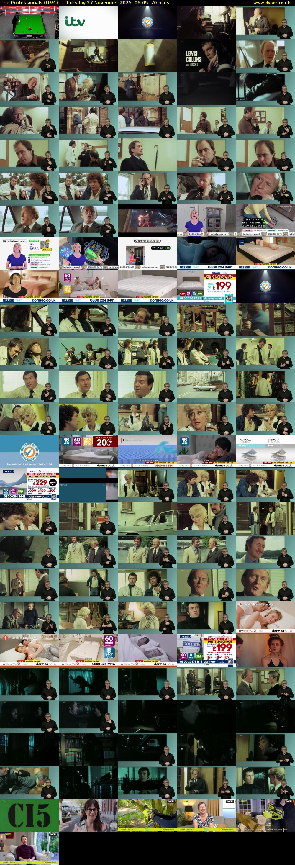 The Professionals (ITV4) Thursday 27 November 2025 06:05 - 07:15