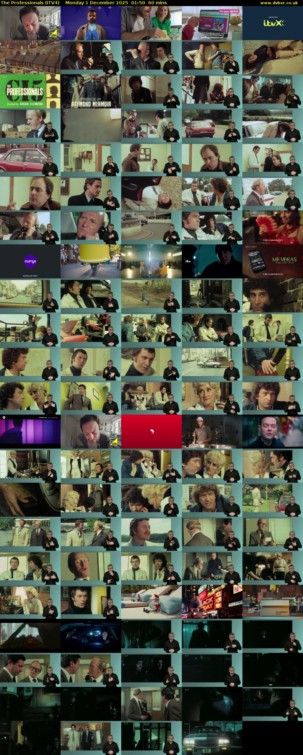 The Professionals (ITV4) Monday 1 December 2025 01:50 - 02:50