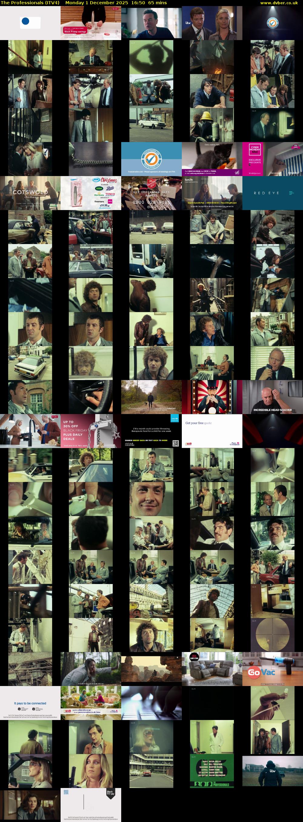 The Professionals (ITV4) Monday 1 December 2025 16:50 - 17:55