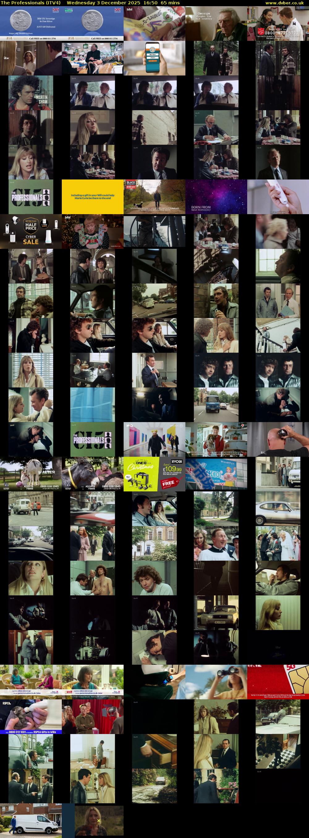The Professionals (ITV4) Wednesday 3 December 2025 16:50 - 17:55