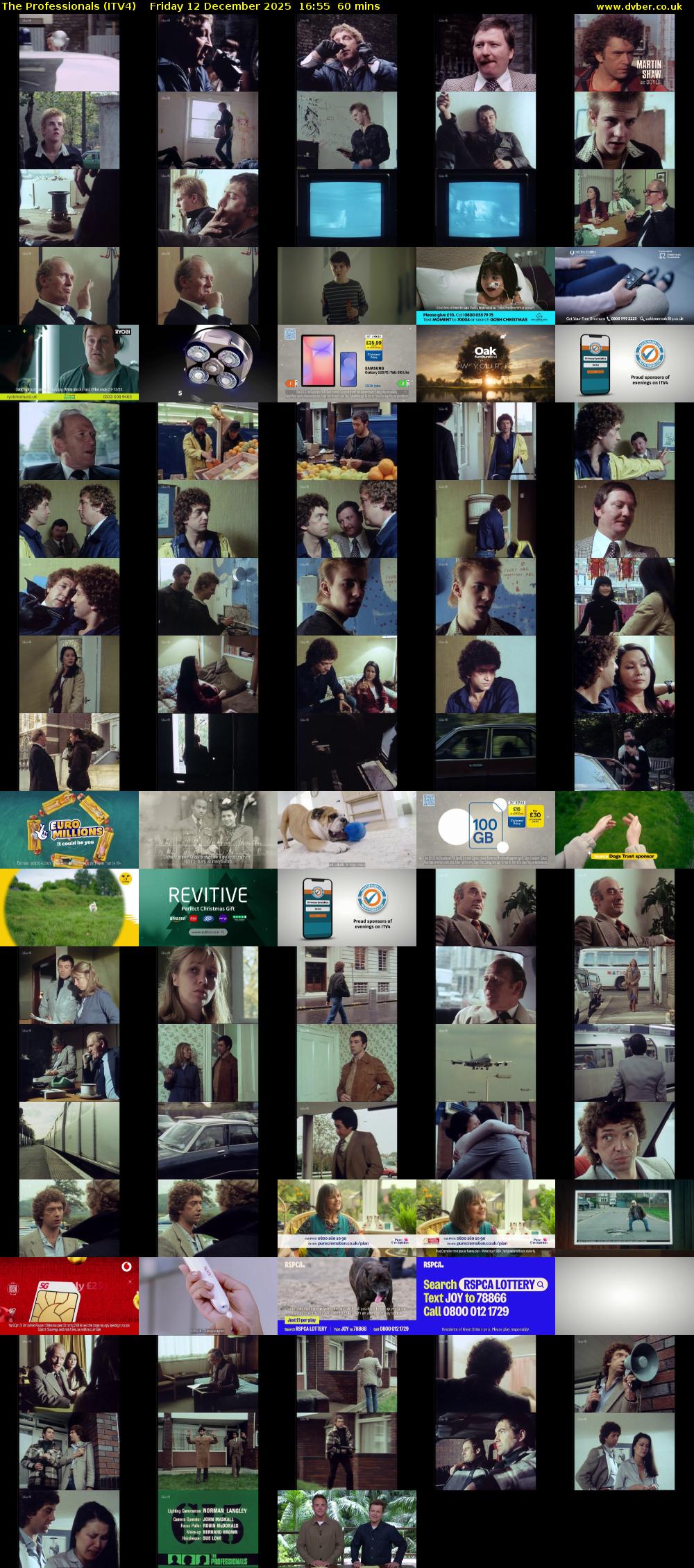 The Professionals (ITV4) Friday 12 December 2025 16:55 - 17:55