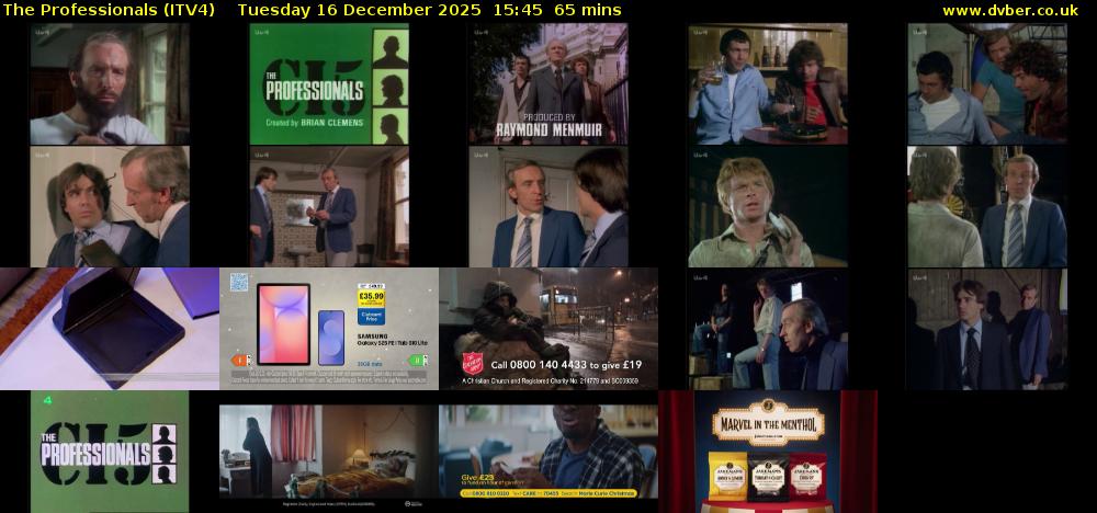 The Professionals (ITV4) Tuesday 16 December 2025 15:45 - 16:50