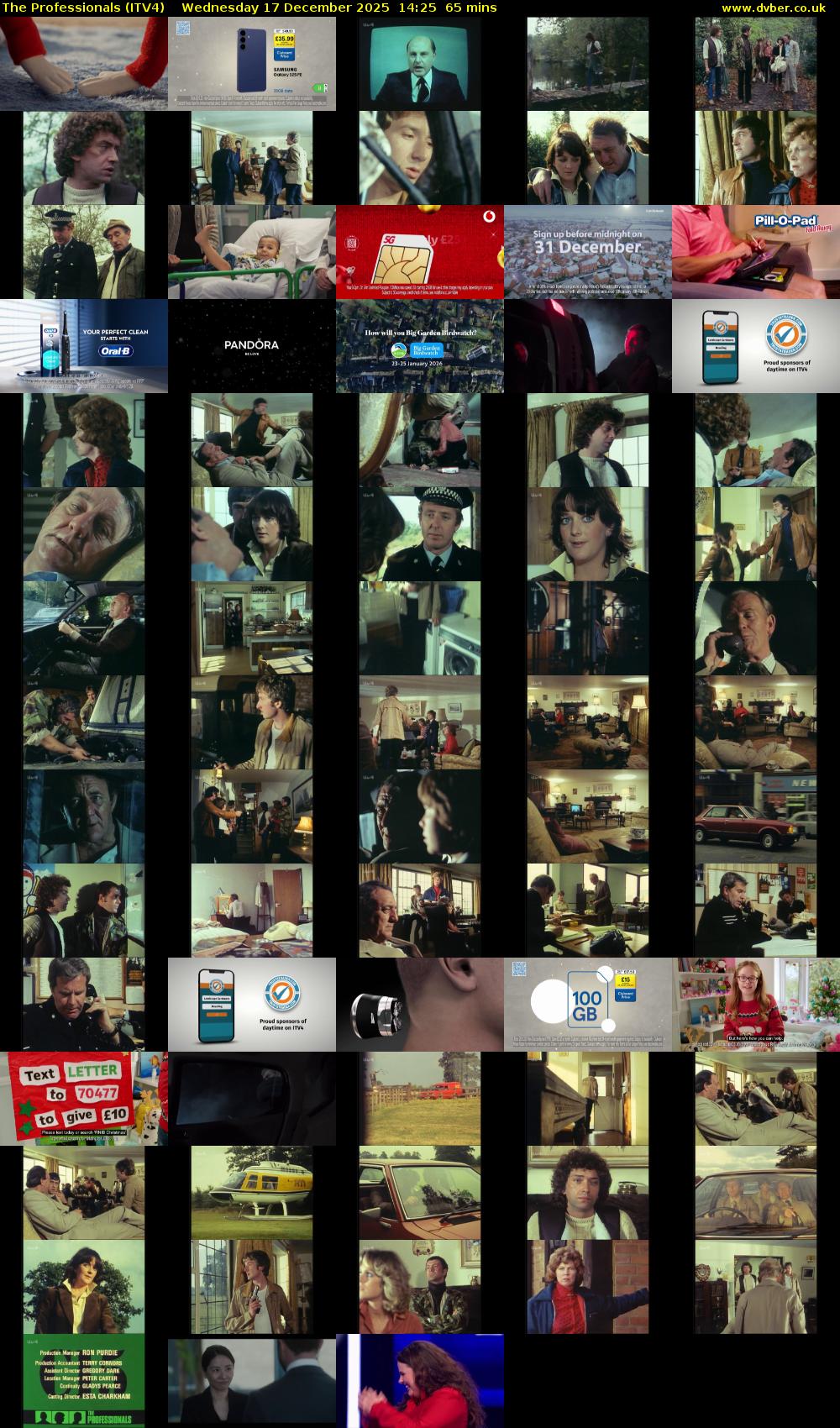 The Professionals (ITV4) Wednesday 17 December 2025 14:25 - 15:30