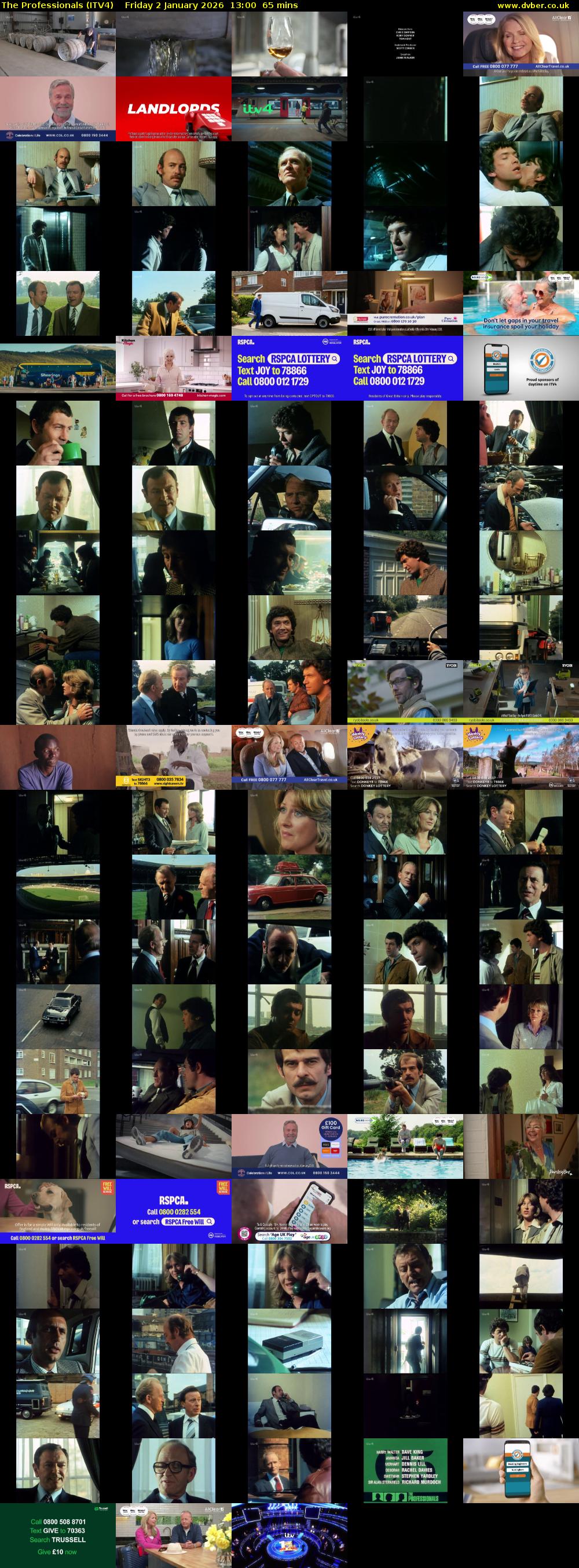 The Professionals (ITV4) Friday 2 January 2026 13:00 - 14:05