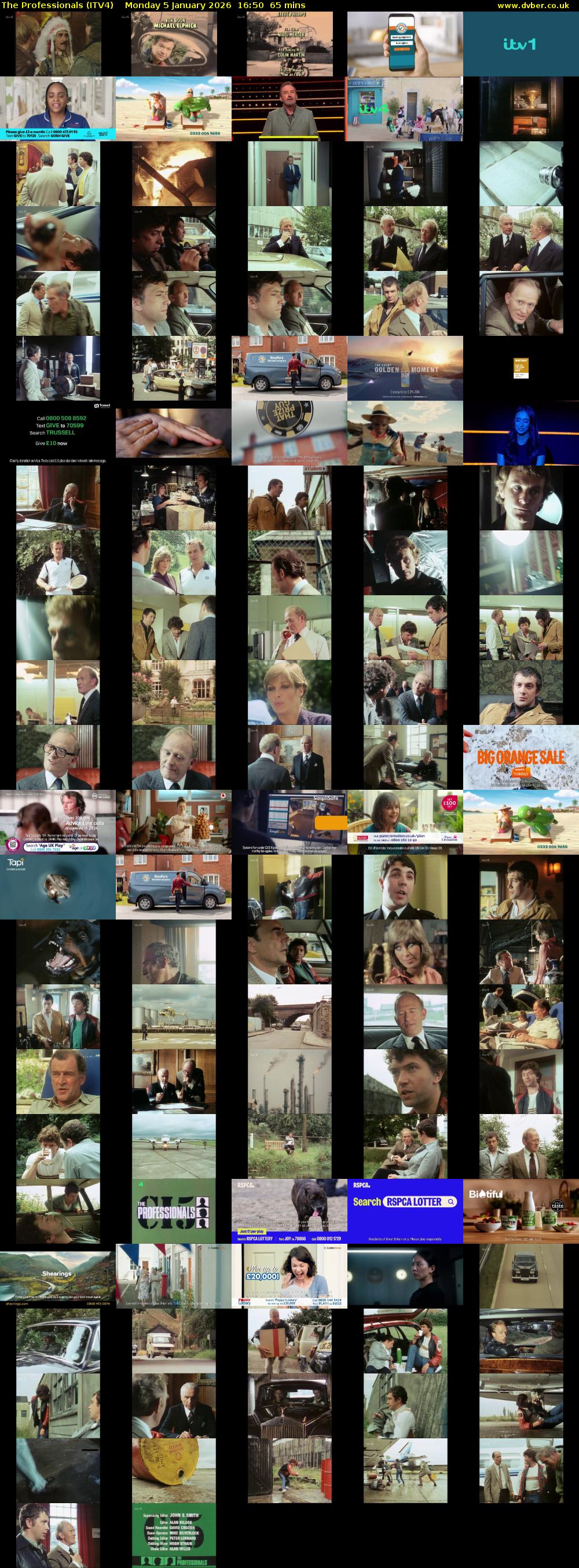 The Professionals (ITV4) Monday 5 January 2026 16:50 - 17:55