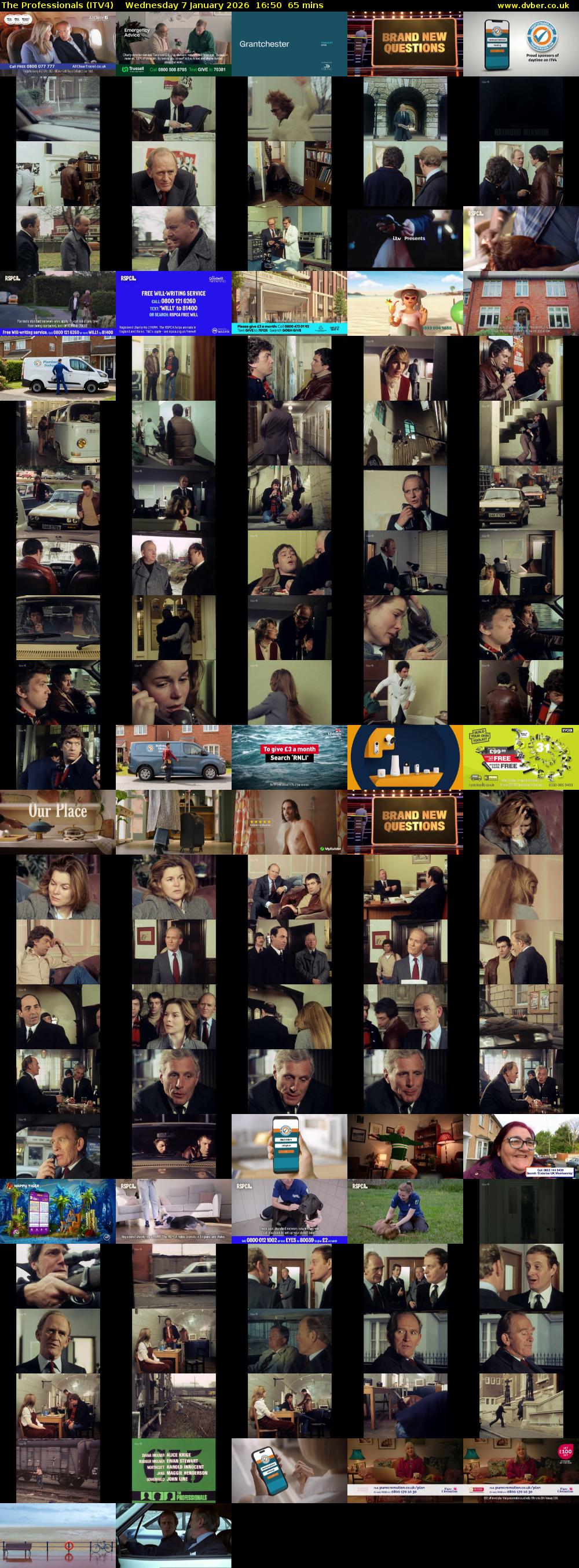 The Professionals (ITV4) Wednesday 7 January 2026 16:50 - 17:55