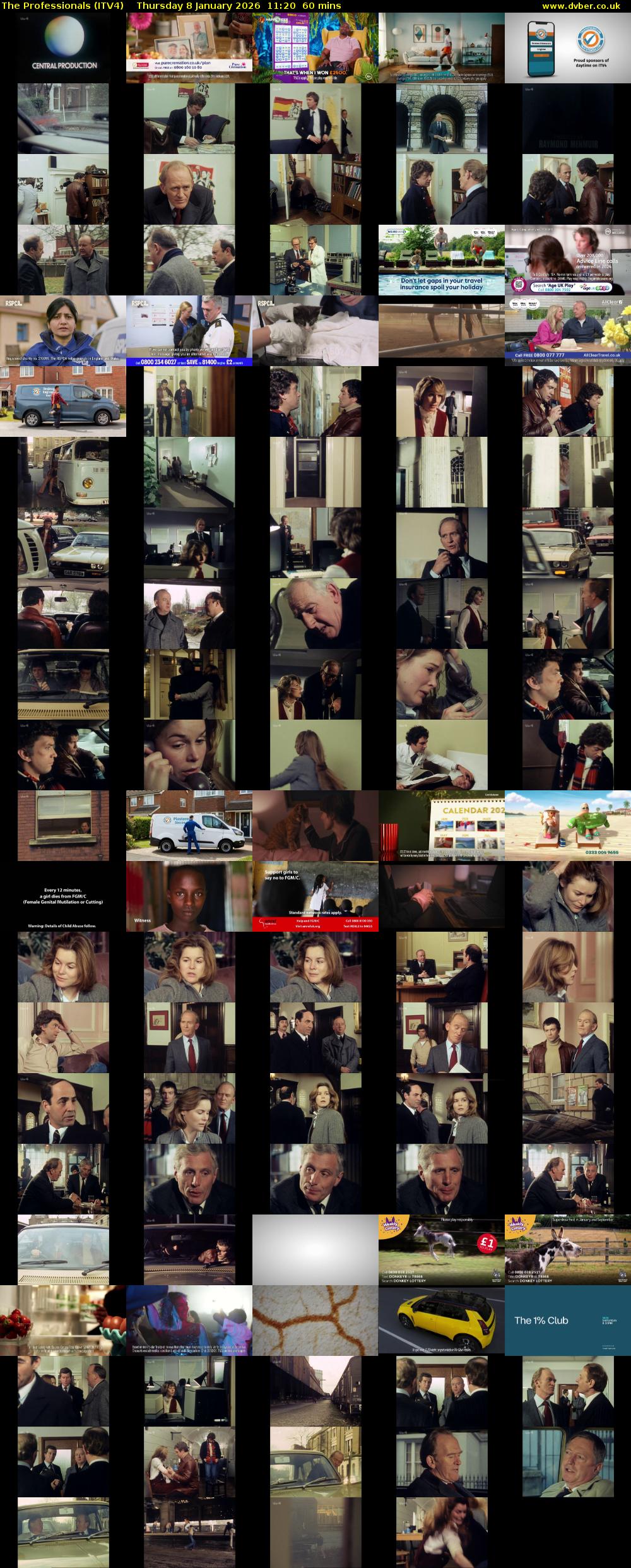 The Professionals (ITV4) Thursday 8 January 2026 11:20 - 12:20