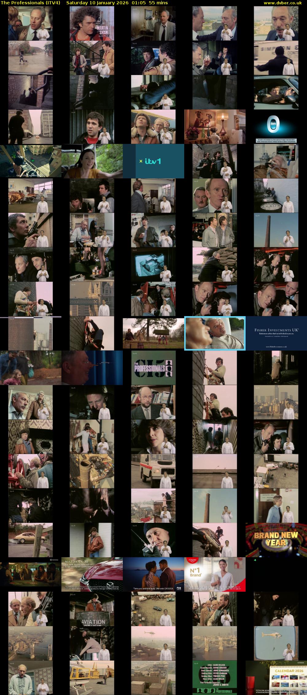 The Professionals (ITV4) Saturday 10 January 2026 01:05 - 02:00