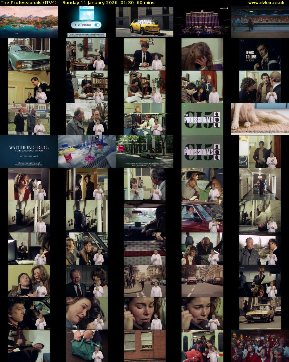 The Professionals (ITV4) Sunday 11 January 2026 01:30 - 02:30