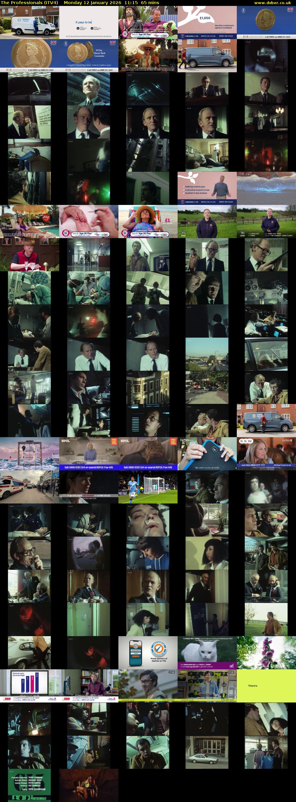 The Professionals (ITV4) Monday 12 January 2026 11:15 - 12:20