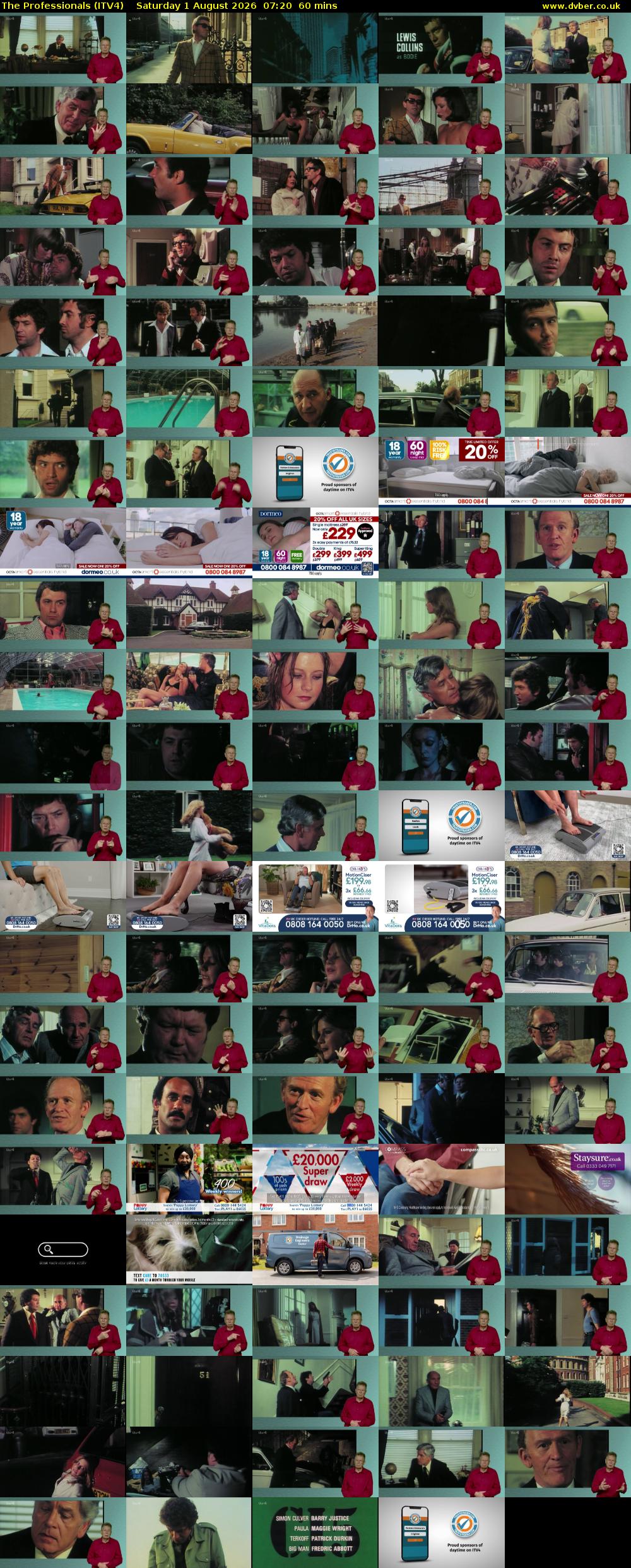 The Professionals (ITV4) Saturday 1 August 2026 07:20 - 08:20