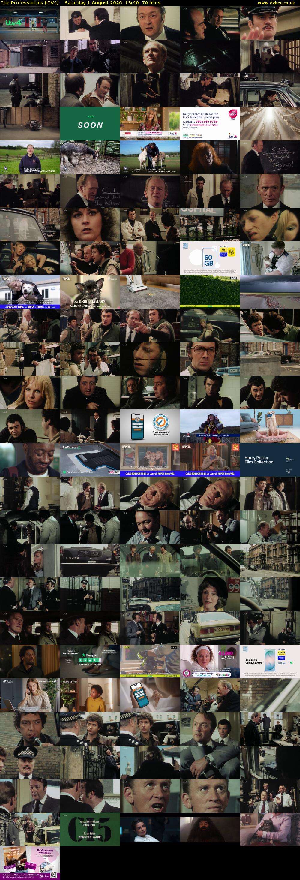 The Professionals (ITV4) Saturday 1 August 2026 13:40 - 14:50