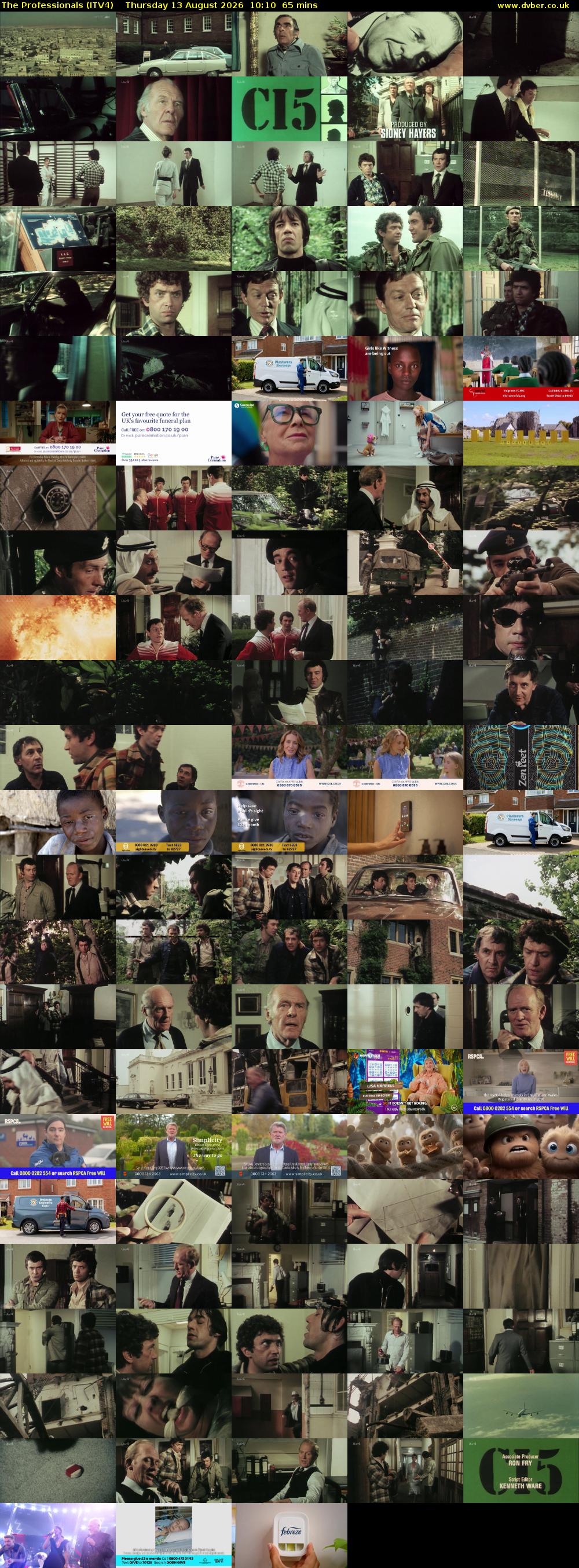 The Professionals (ITV4) Thursday 13 August 2026 10:10 - 11:15