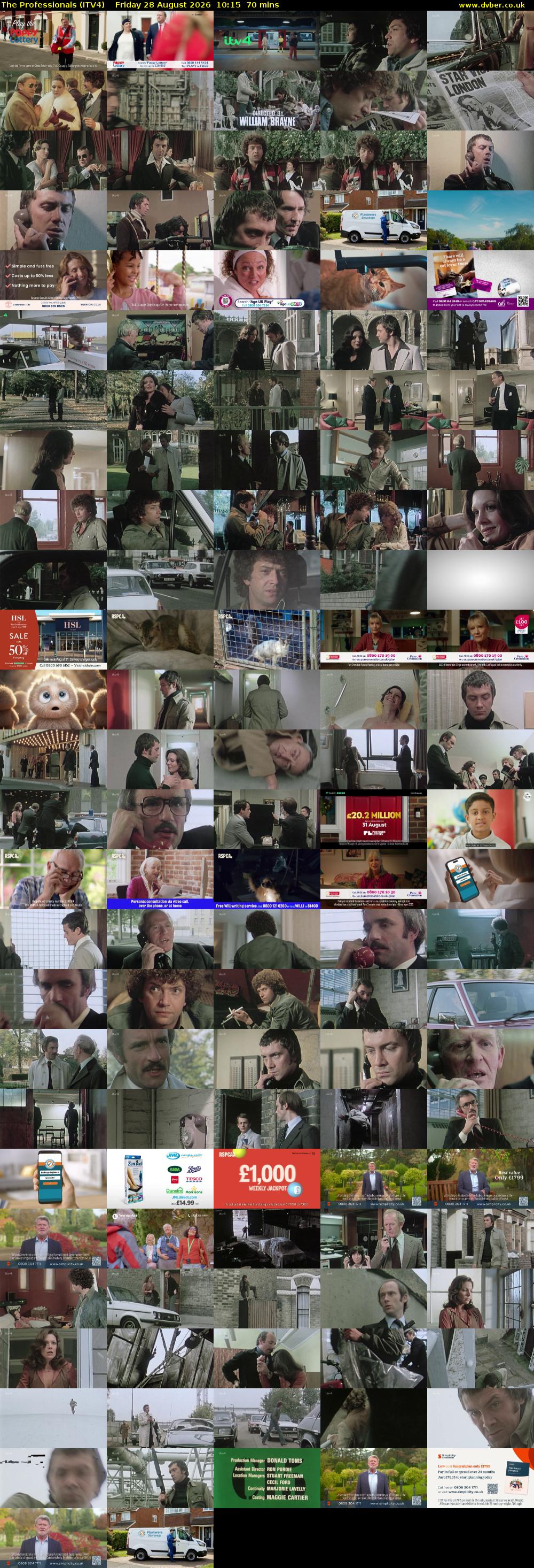 The Professionals (ITV4) Friday 28 August 2026 10:15 - 11:25