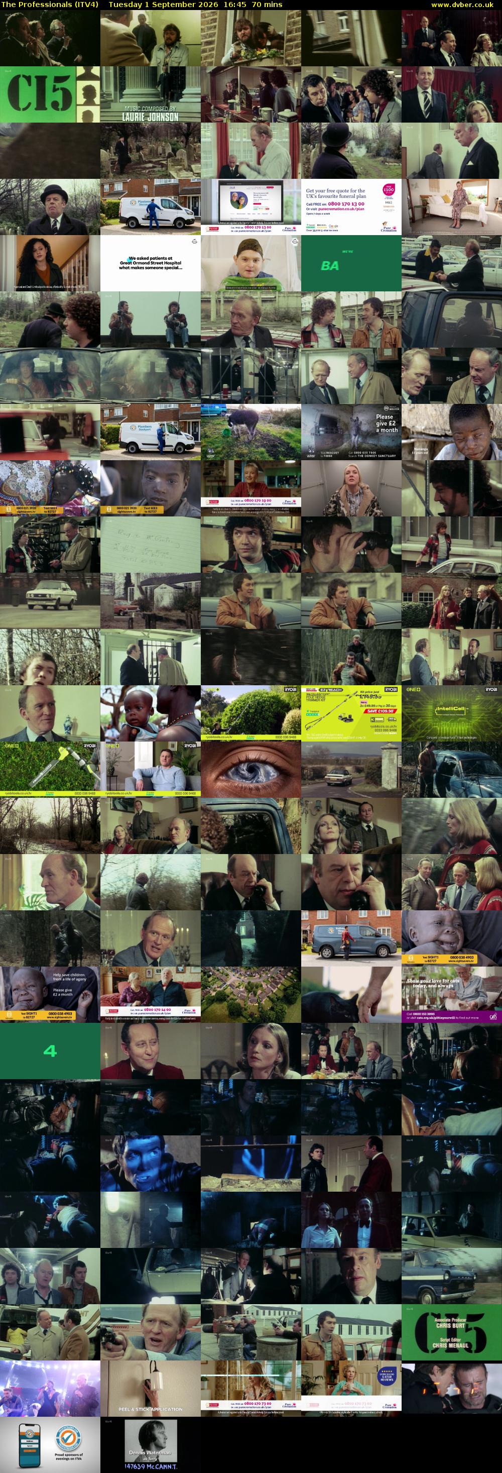 The Professionals (ITV4) Tuesday 1 September 2026 16:45 - 17:55