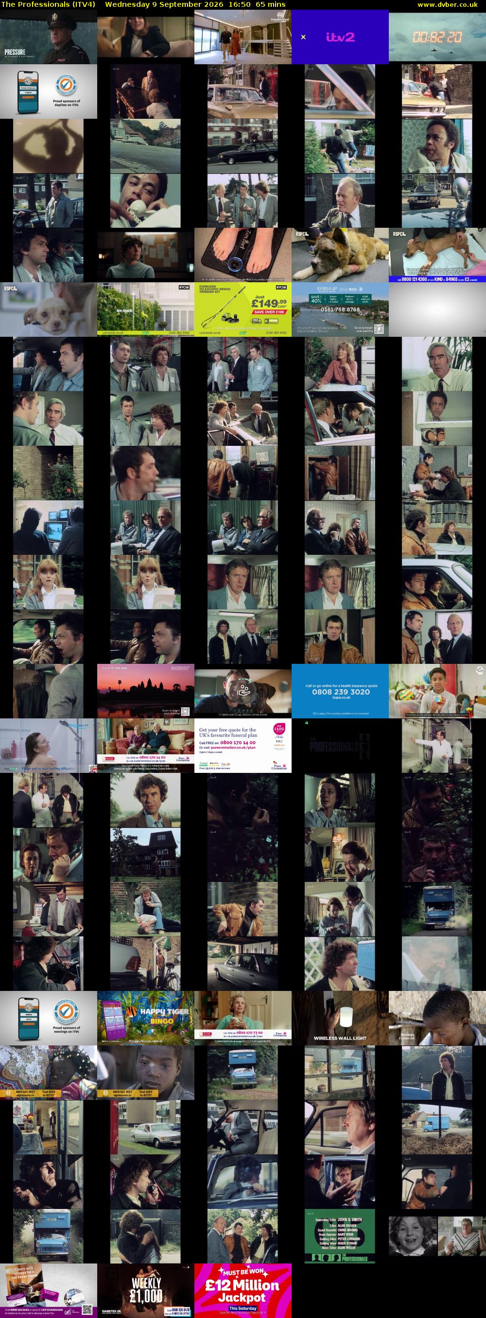 The Professionals (ITV4) Wednesday 9 September 2026 16:50 - 17:55