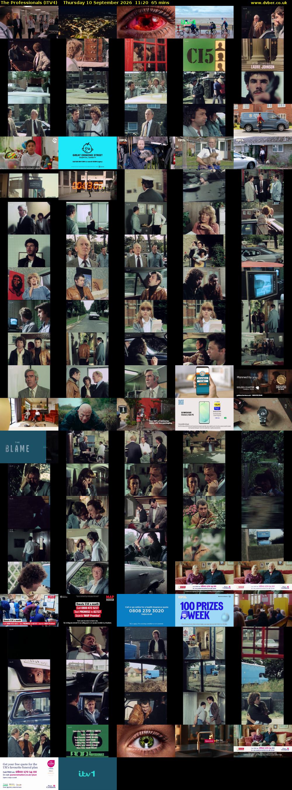 The Professionals (ITV4) Thursday 10 September 2026 11:20 - 12:25
