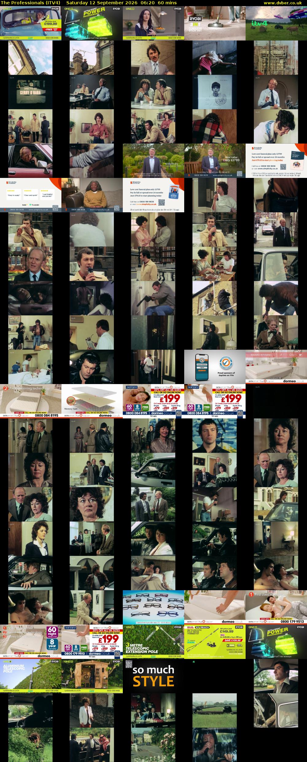 The Professionals (ITV4) Saturday 12 September 2026 06:20 - 07:20