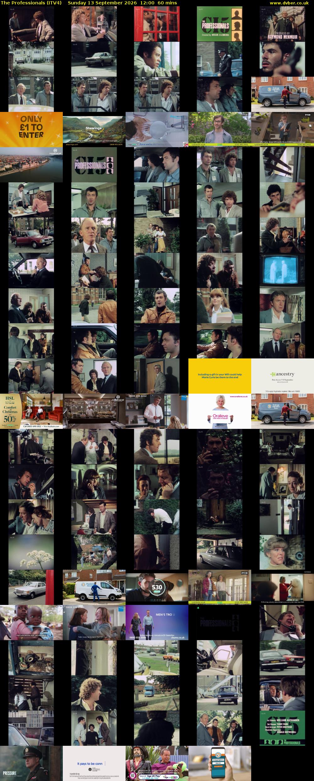 The Professionals (ITV4) Sunday 13 September 2026 12:00 - 13:00