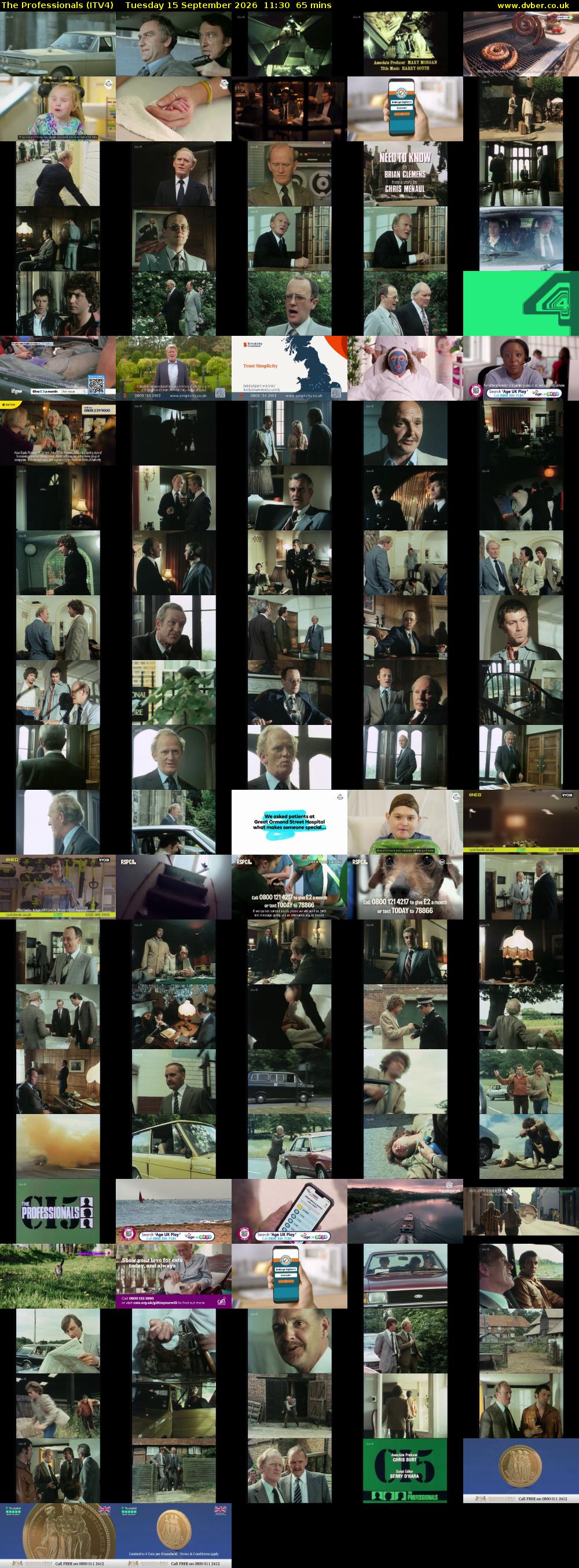 The Professionals (ITV4) Tuesday 15 September 2026 11:30 - 12:35