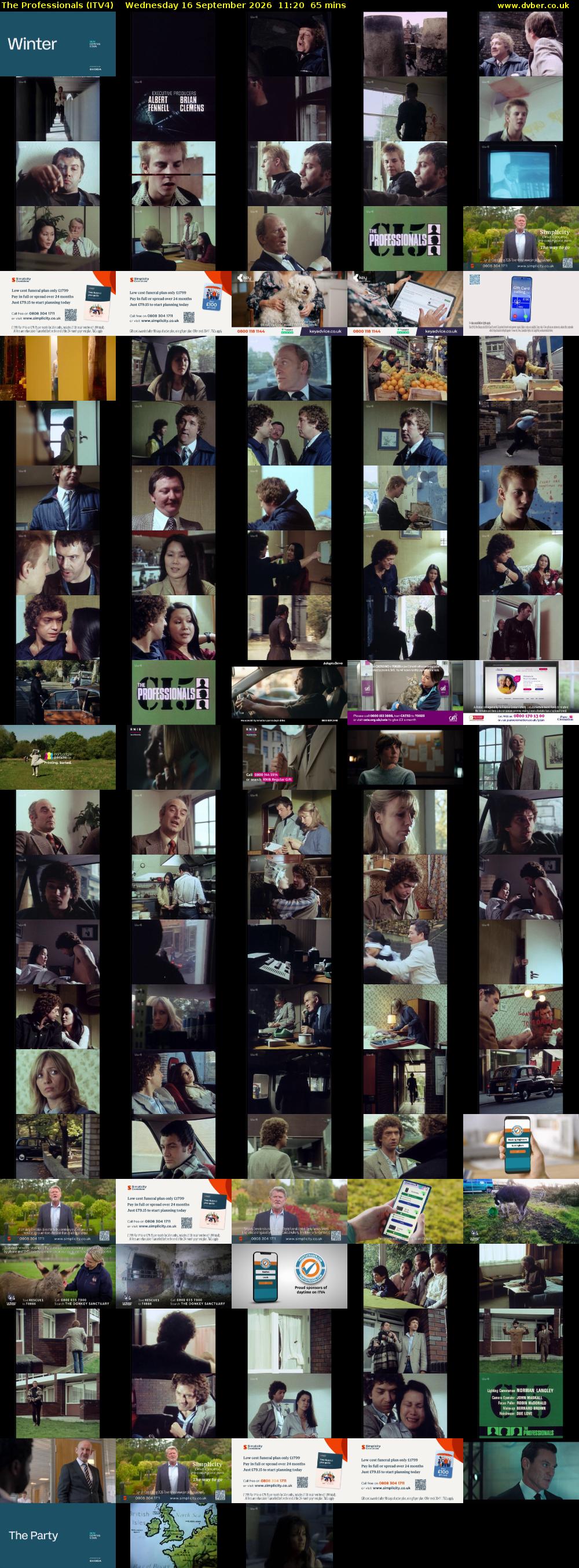 The Professionals (ITV4) Wednesday 16 September 2026 11:20 - 12:25