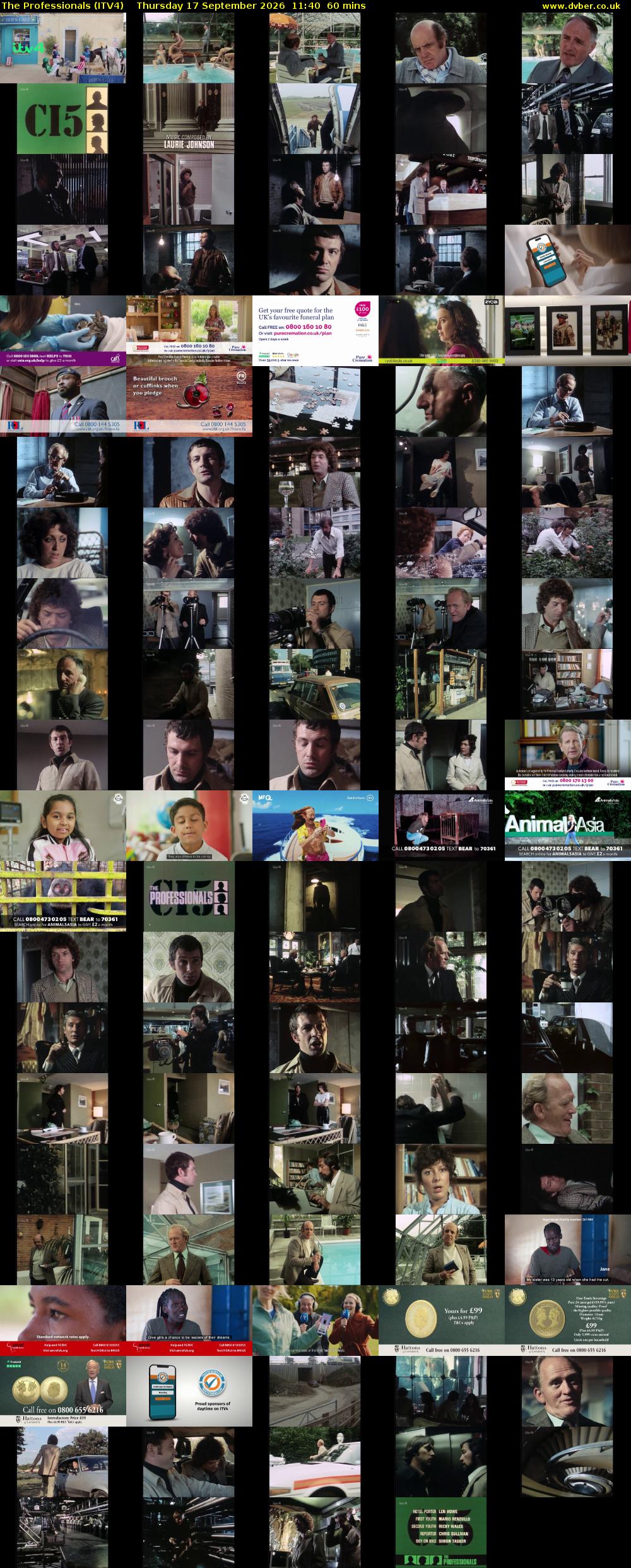 The Professionals (ITV4) Thursday 17 September 2026 11:40 - 12:40