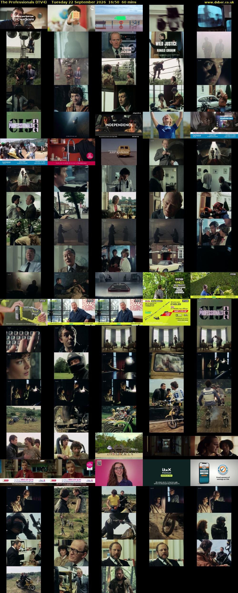 The Professionals (ITV4) Tuesday 22 September 2026 16:50 - 17:50