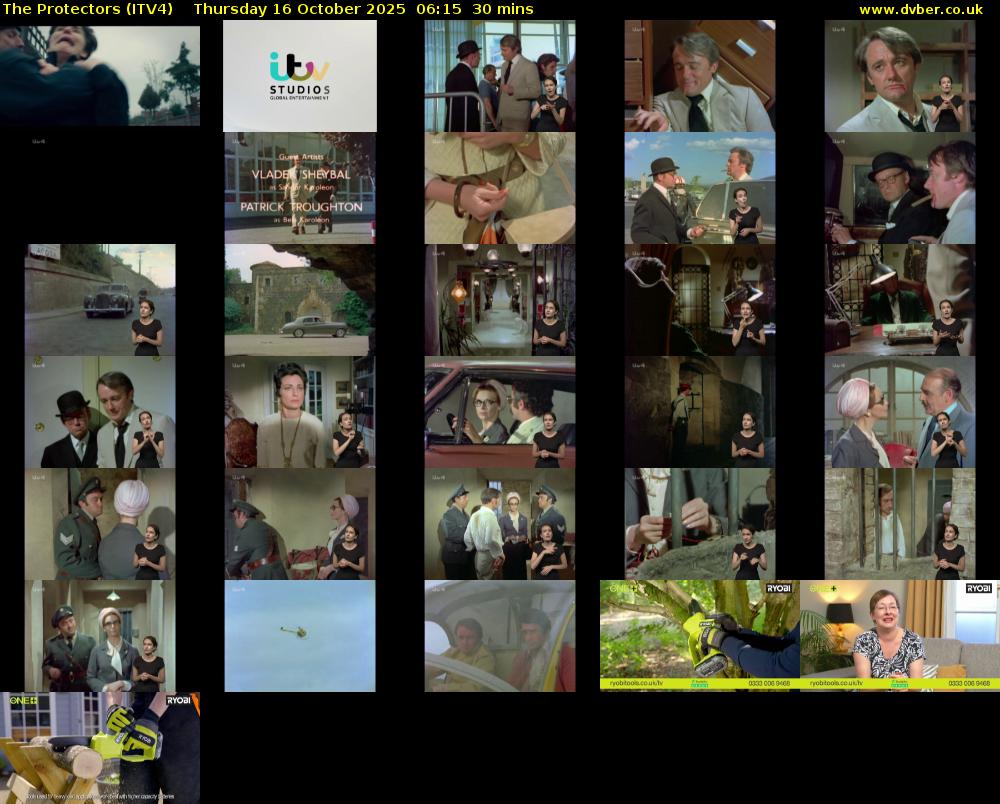 The Protectors (ITV4) Thursday 16 October 2025 06:15 - 06:45