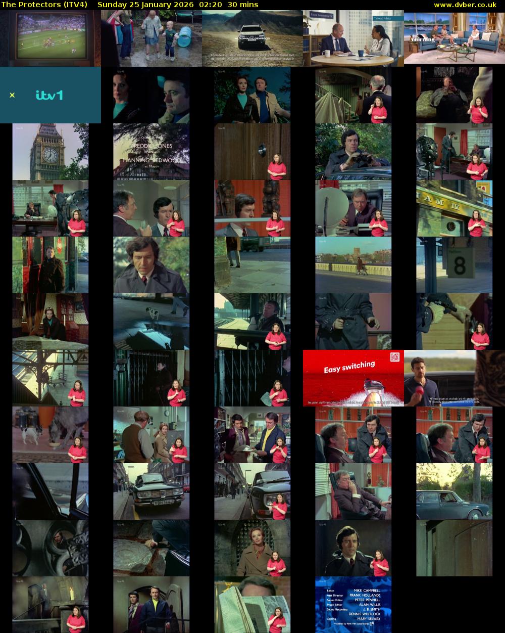 The Protectors (ITV4) Sunday 25 January 2026 02:20 - 02:50