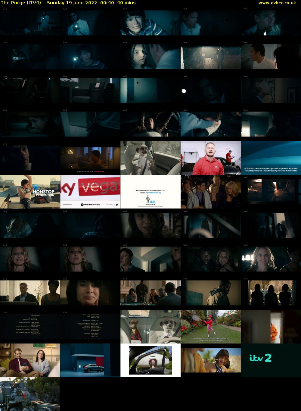 The Purge (ITV4) Sunday 19 June 2022 00:40 - 01:20