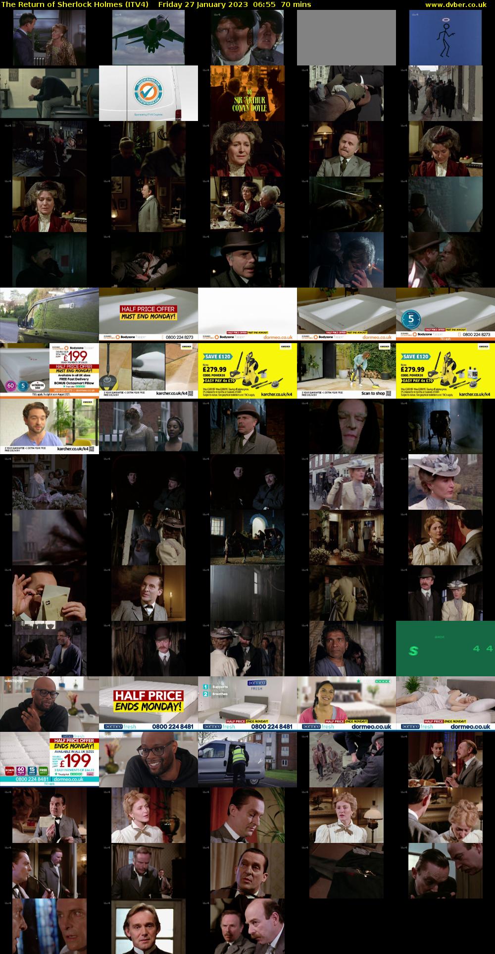 The Return of Sherlock Holmes (ITV4) Friday 27 January 2023 06:55 - 08:05