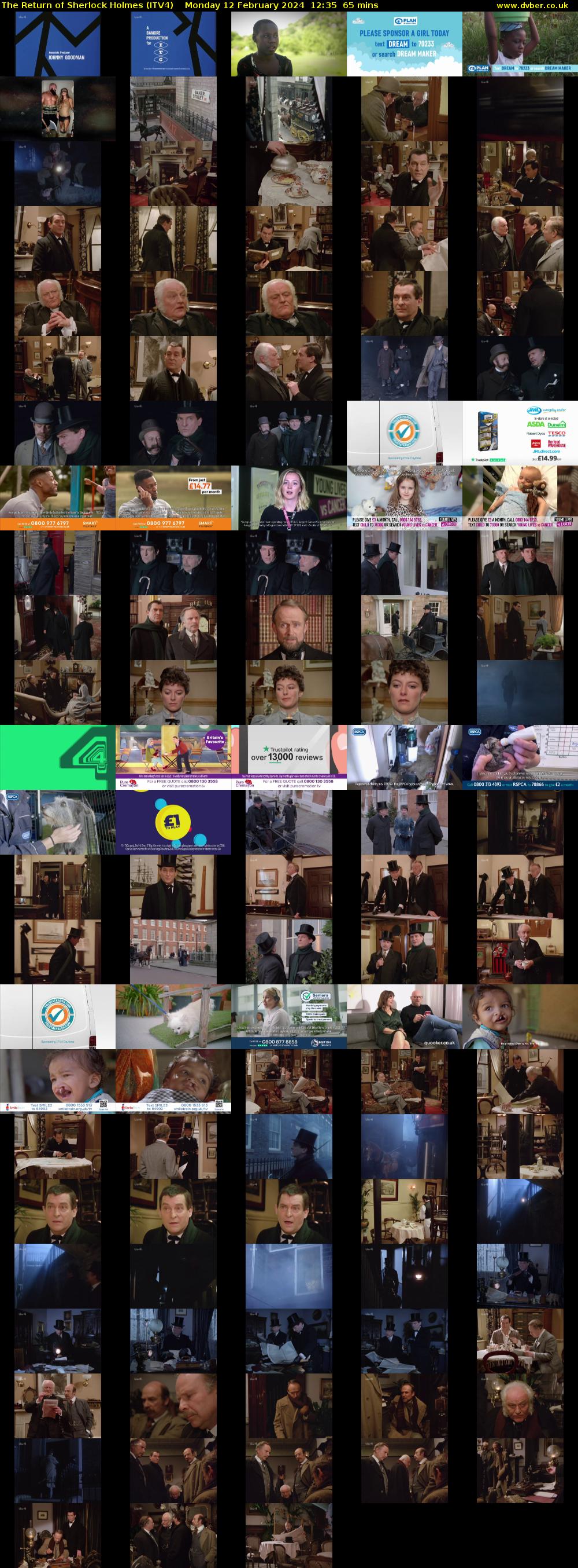 The Return of Sherlock Holmes (ITV4) Monday 12 February 2024 12:35 - 13:40