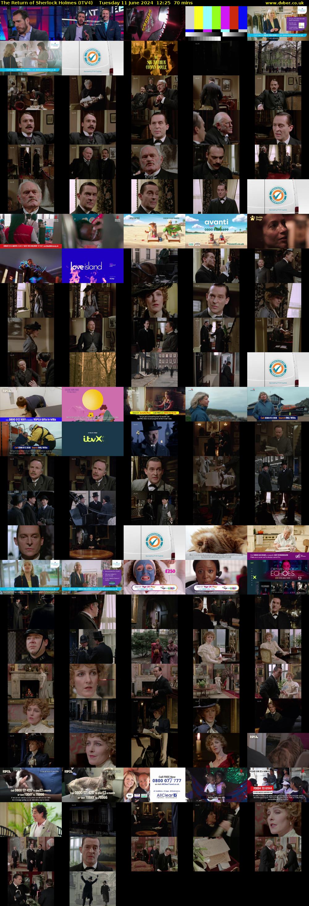 The Return of Sherlock Holmes (ITV4) Tuesday 11 June 2024 12:25 - 13:35