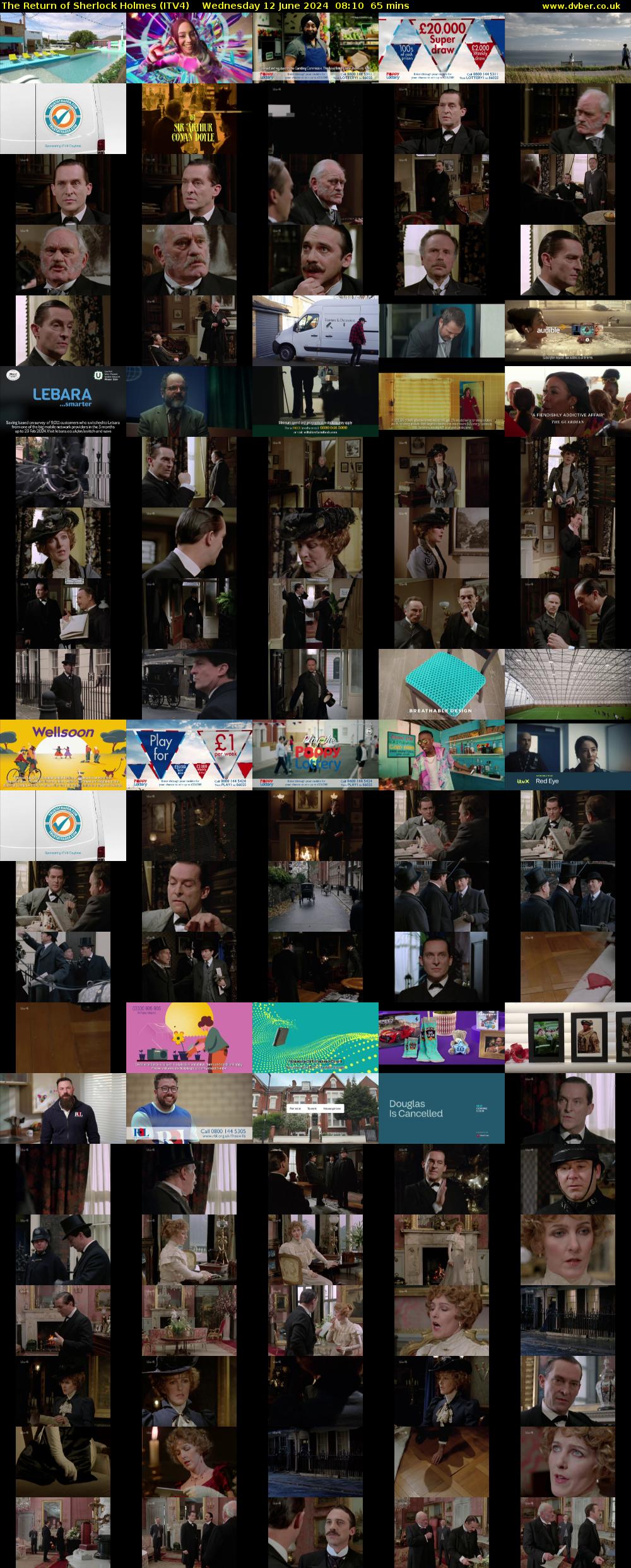 The Return of Sherlock Holmes (ITV4) Wednesday 12 June 2024 08:10 - 09:15