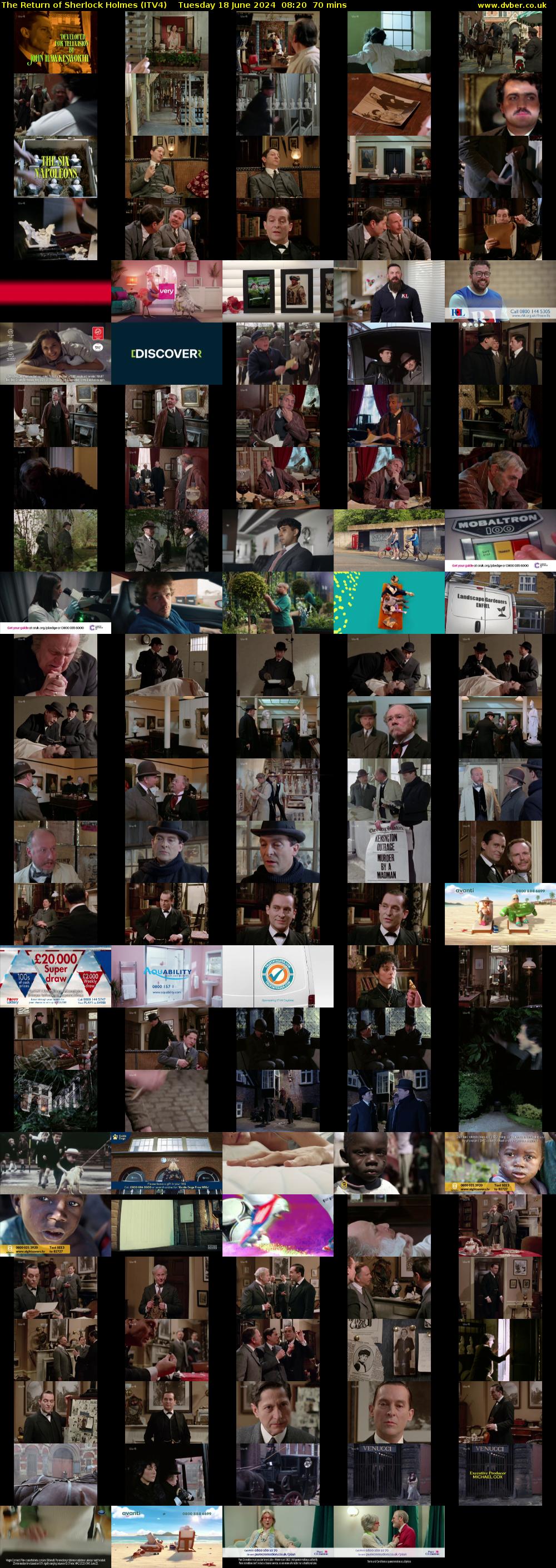 The Return of Sherlock Holmes (ITV4) Tuesday 18 June 2024 08:20 - 09:30