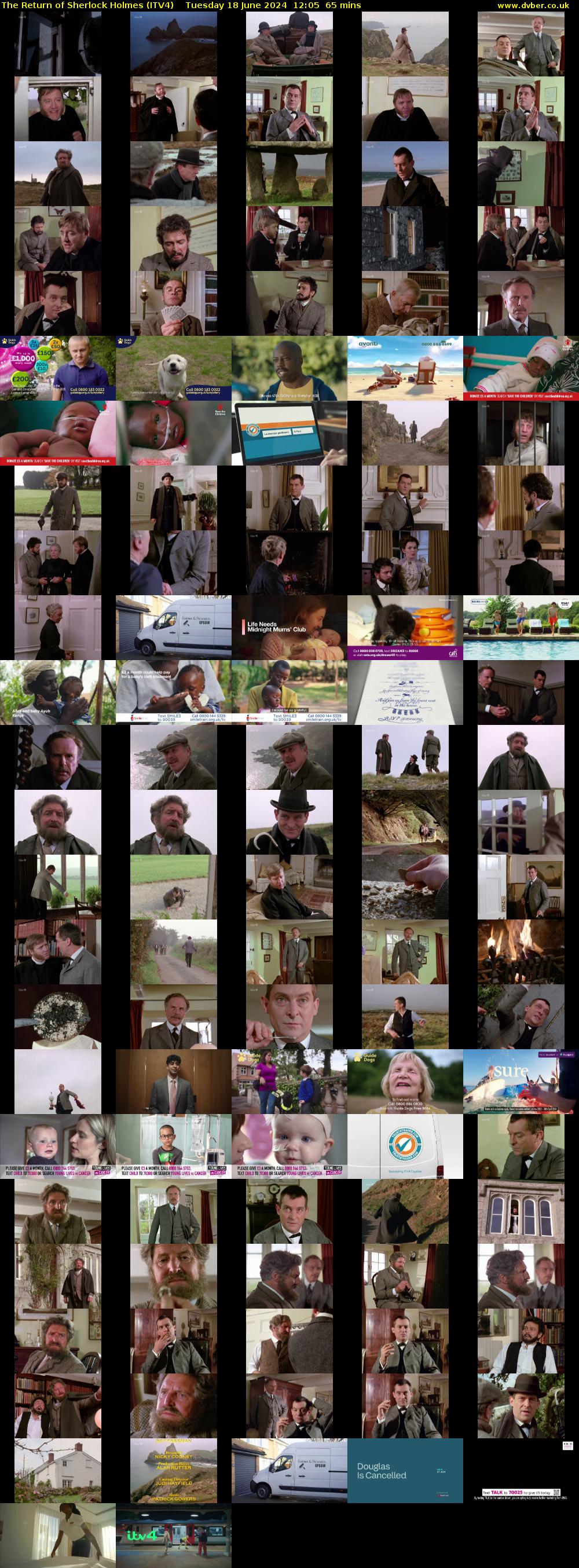 The Return of Sherlock Holmes (ITV4) Tuesday 18 June 2024 12:05 - 13:10